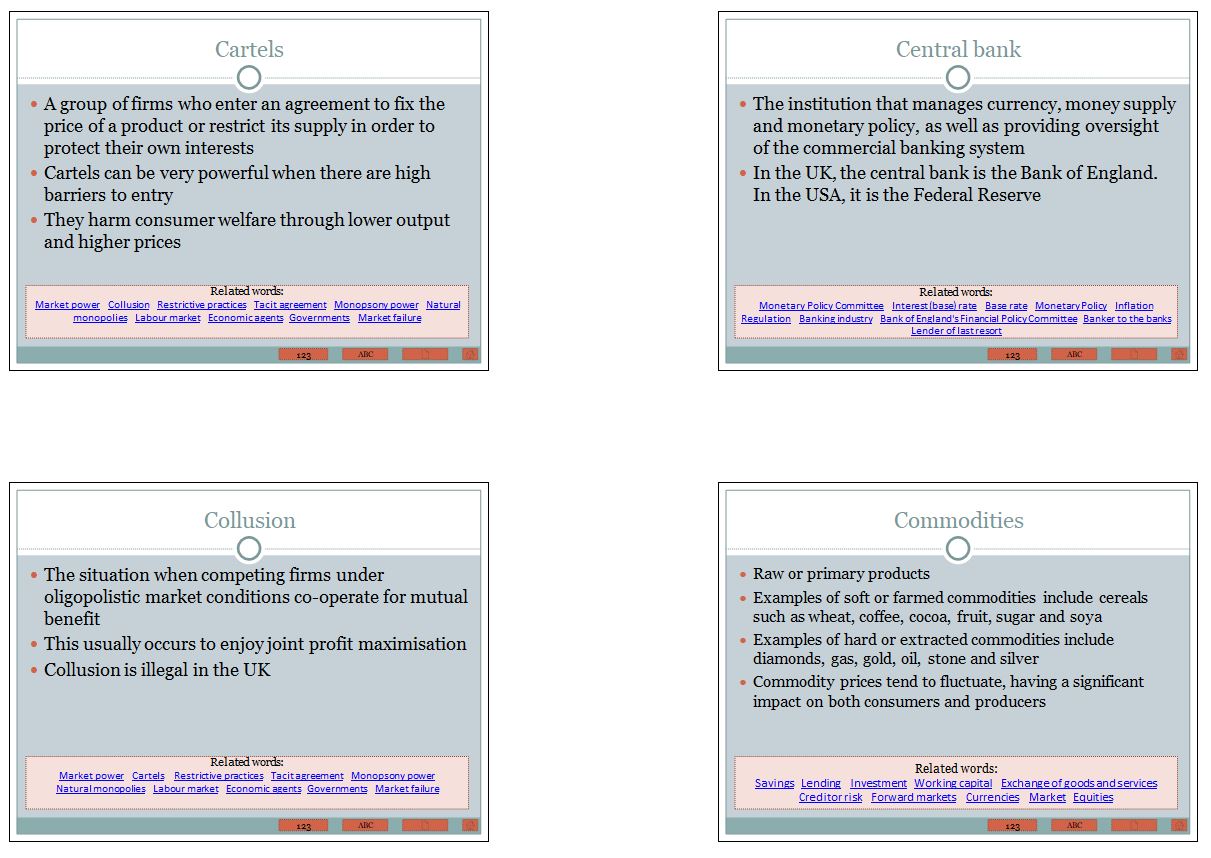 Edexcel GCE Economics B Theme 4 Interactive Glossary